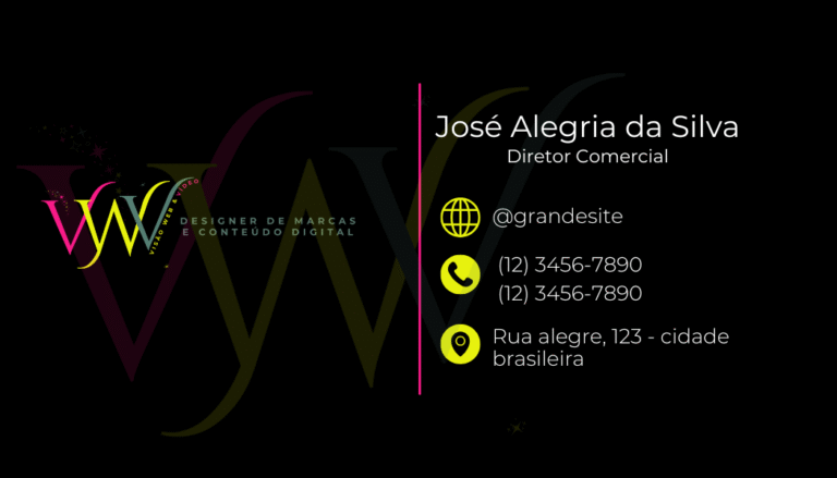 Pattern Cartão de visita Visão Web e Vídeo