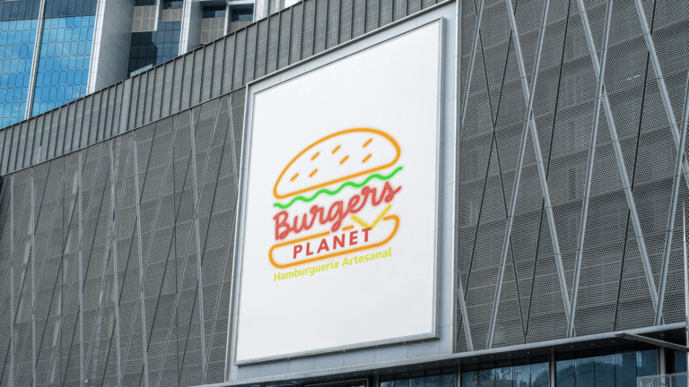 Pattern - Outdoor ou faixa promocional Burger Planet