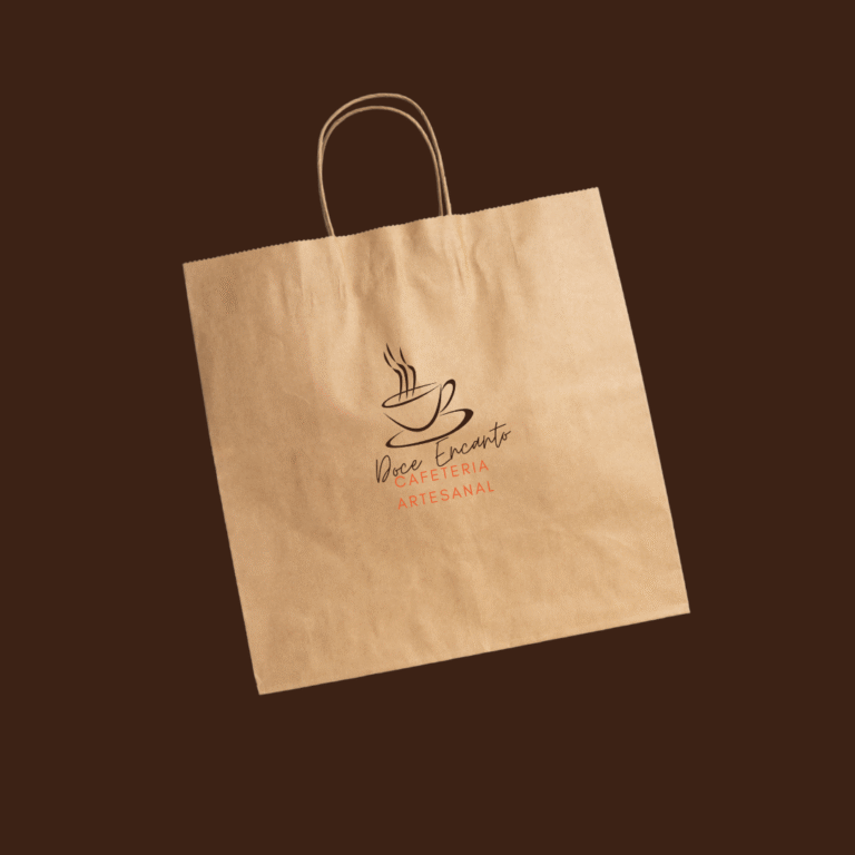 Pattern Sacola de papel kraft com pattern Doce Encanto