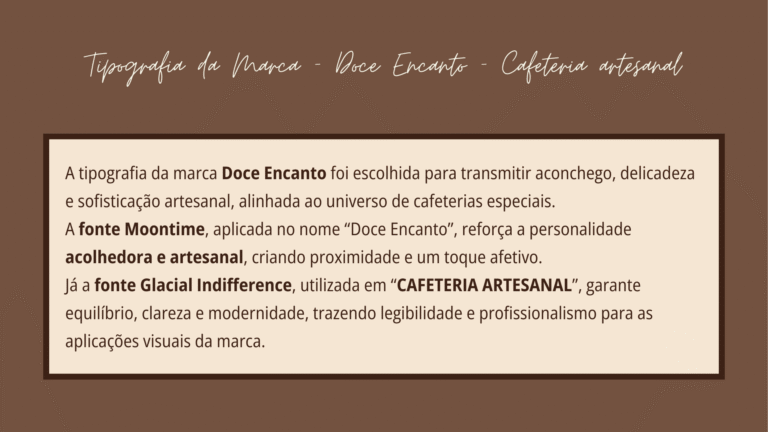 Tipografia – Doce Encanto – Cafeteria artesanal