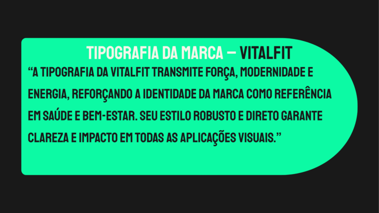 Tipografia – Vital Fit Academia e bem-estar