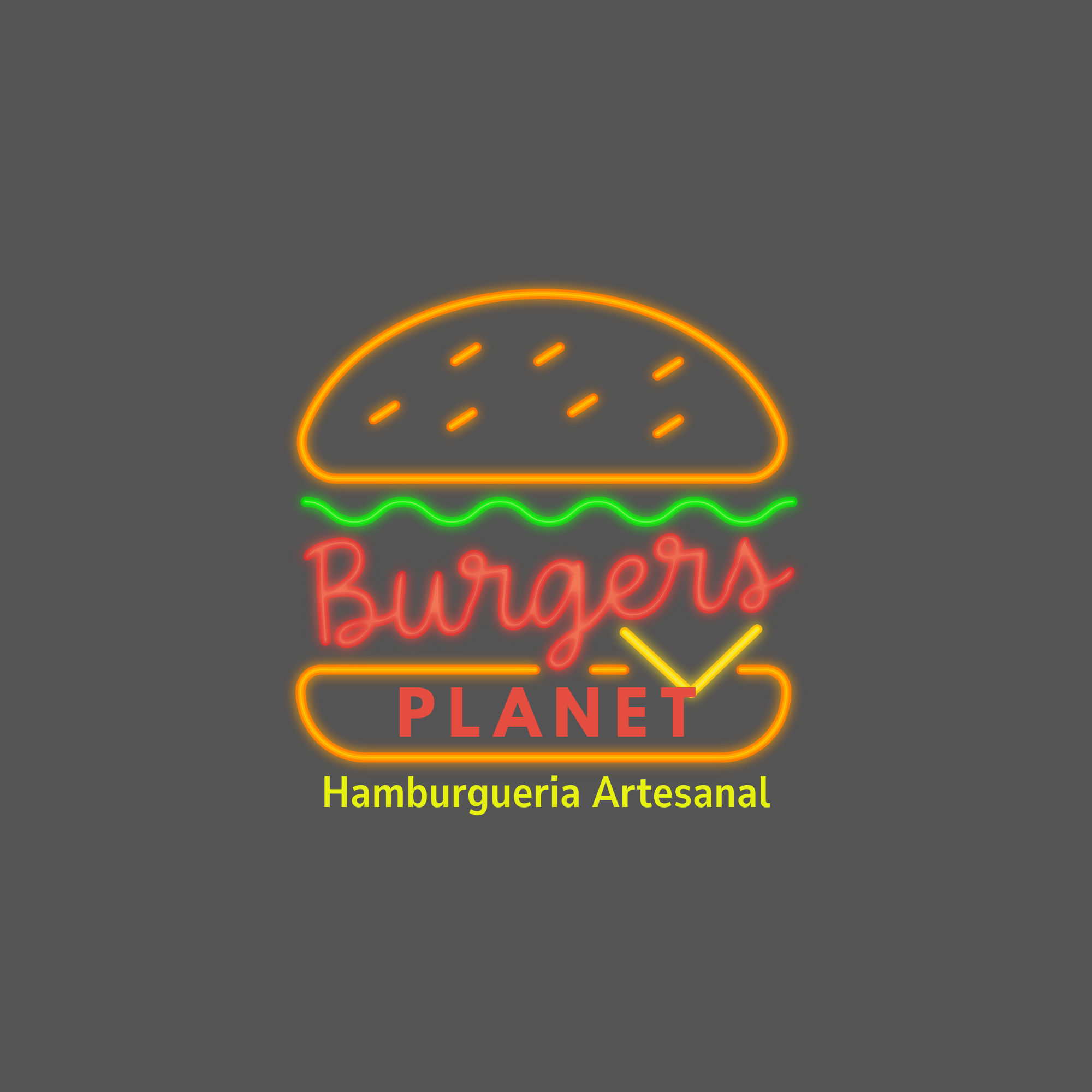 Versão Principal Burger Planet Fundo Cinza
